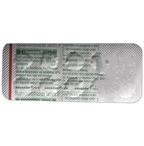 aquazide 12.5mg tablet 10's